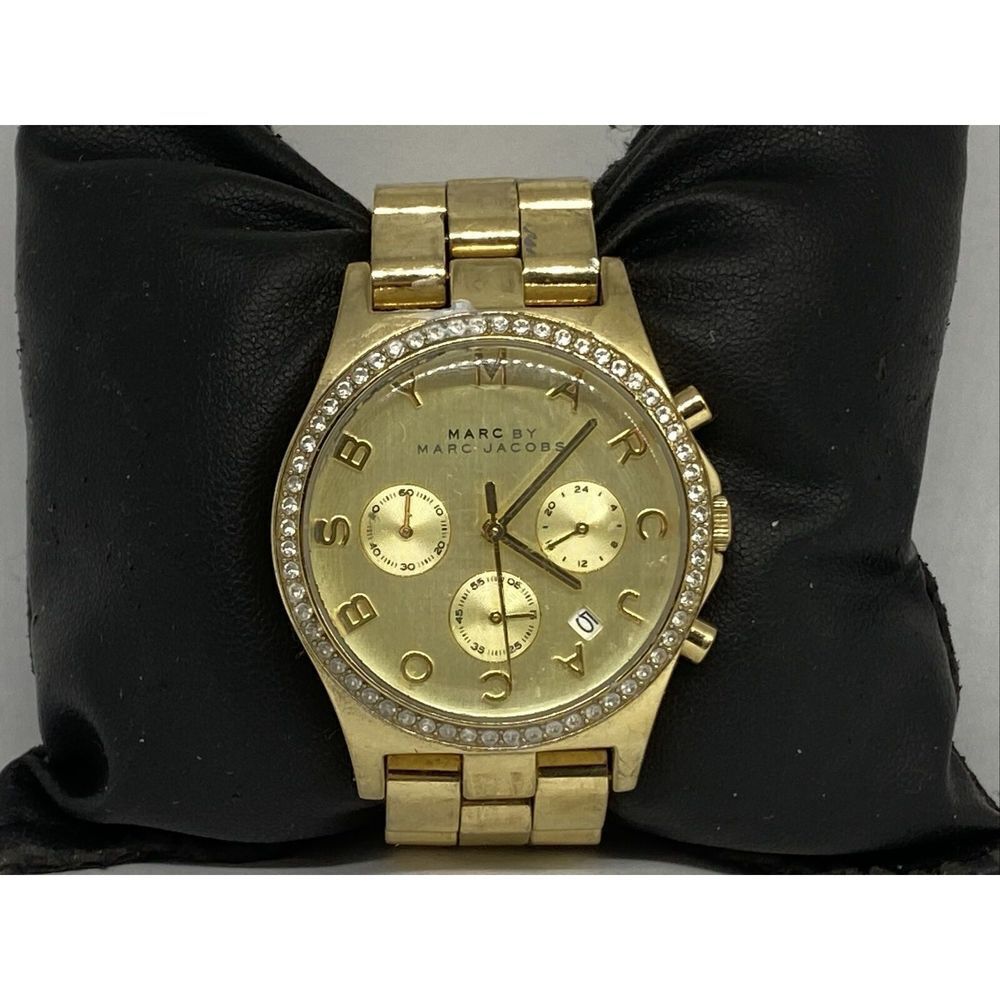 Marc Jacobs MBM3105 Women's Gold Stainless Steel Analog Dial Quartz Watch XX894